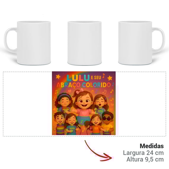 Lulu e Seu Abraço Colorido - Caneca Oficial