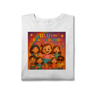Nome do produto Lulu e Seu Abraço Colorido - T-Shirt Plus Size Oficial