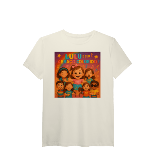 Nome do produto Lulu e Seu Abraço Colorido - T-Shirt Pima Oficial