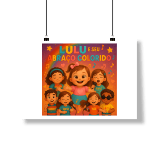 Nome do produto Lulu e Seu Abraço Colorido - Poster Paisagem Oficial