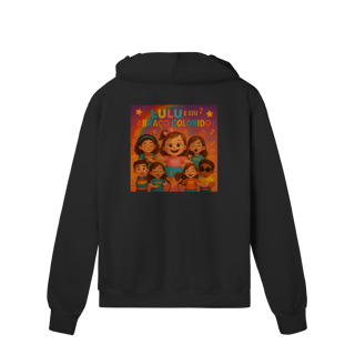 Nome do produto Lulu e Seu Abraço Colorido - Moletom Prime Com Zíper Oficial