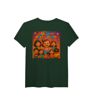 Nome do produto Lulu e Seu Abraço Colorido - T-Shirt Pima Oficial