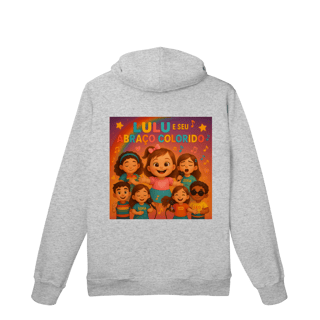 Nome do produto Lulu e Seu Abraço Colorido - Moletom Prime Canguru Oficial