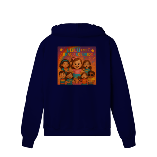 Nome do produto Lulu e Seu Abraço Colorido - Moletom Prime Com Zíper Oficial