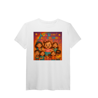 Nome do produto Lulu e Seu Abraço Colorido - T-Shirt Pima Oficial