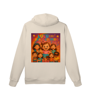 Nome do produto Lulu e Seu Abraço Colorido - Moletom Prime Canguru Oficial