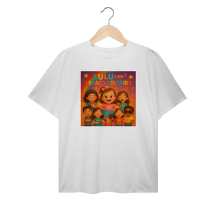 Nome do produto Lulu e Seu Abraço Colorido - T-Shirt Plus Size Oficial