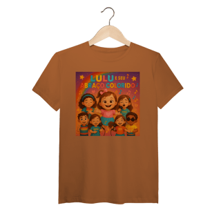 Nome do produto Lulu e Seu Abraço Colorido - T-Shirt Pima Oficial