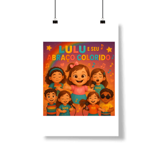 Nome do produto Lulu e Seu Abraço Colorido - Poster Retrato Oficial