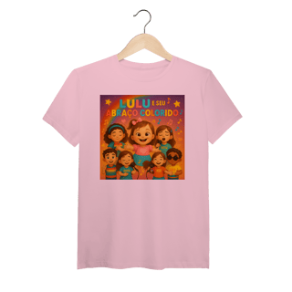 Nome do produto Lulu e Seu Abraço Colorido - T-Shirt Pima Oficial