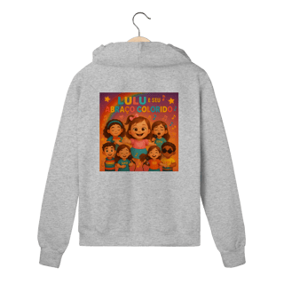 Nome do produto Lulu e Seu Abraço Colorido - Moletom Prime Com Zíper Oficial