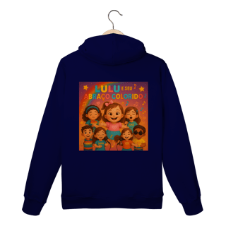 Nome do produto Lulu e Seu Abraço Colorido - Moletom Prime Canguru Oficial