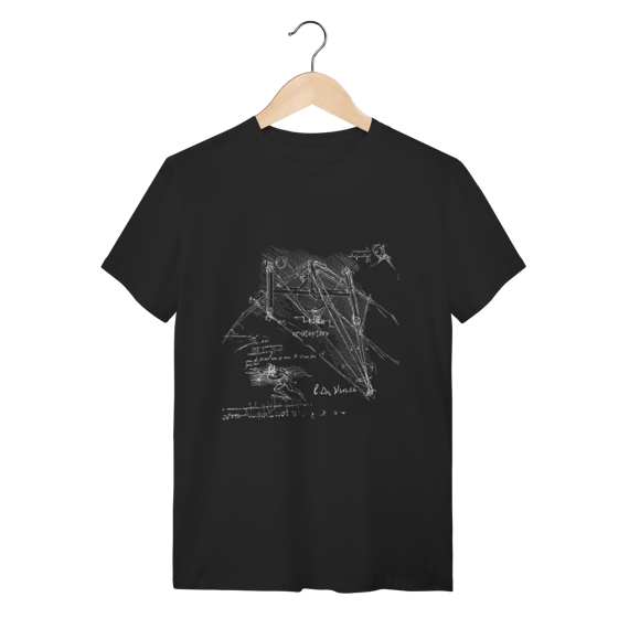 Camiseta Masculina Ornitóptero Da Vinci 100% Algodão Quality