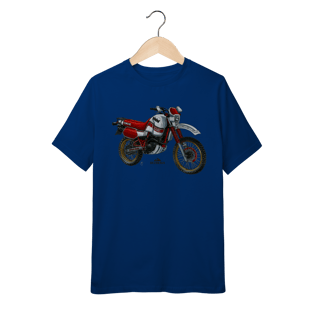 Ténéré 600 Branca Camiseta Infantil (10 a 14)