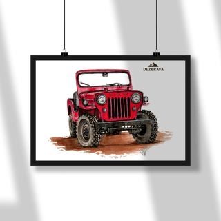 Willys Cj3 Pôster