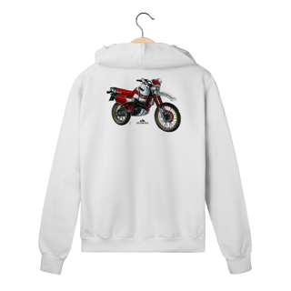 Ténéré 600 Branca Blusa MOletom Zíper