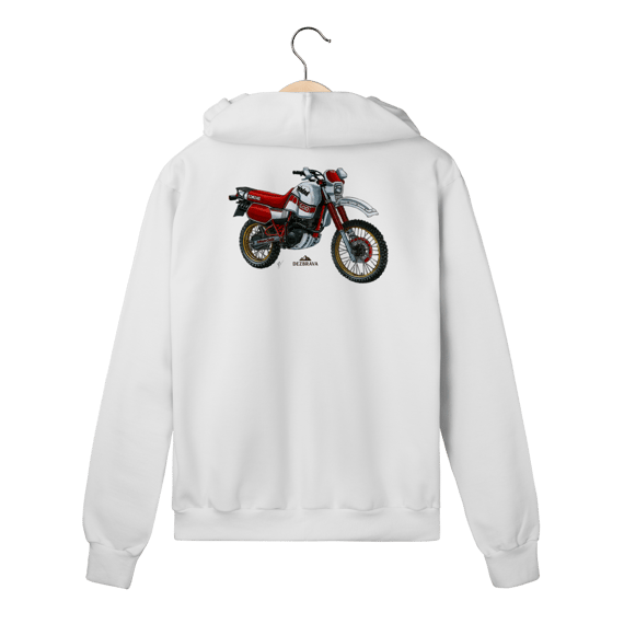 Ténéré 600 Branca Blusa MOletom Zíper