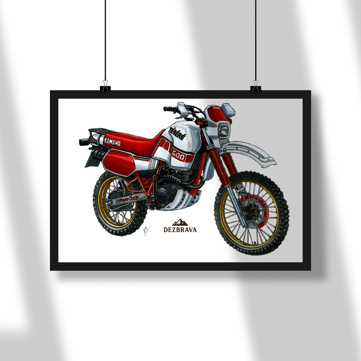 Nome do produto: Ténéré 600 Branca Pôster