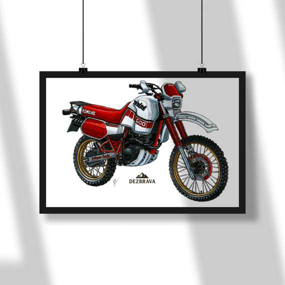 Ténéré 600 Branca Pôster