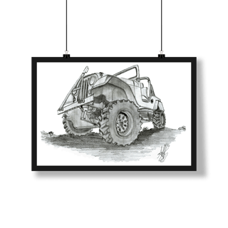 Nome do produto Poster Jeep Willys Sketch