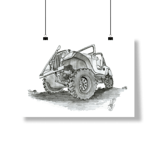 Nome do produto Poster Jeep Willys Sketch
