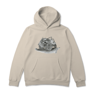 Nome do produto Jeep Willys Sketch | Moletom Canguru