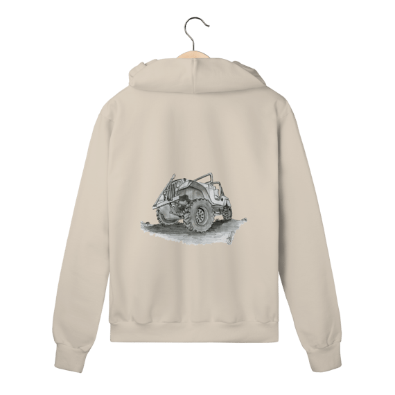Jeep Willys Sketch | Moletom Zíper