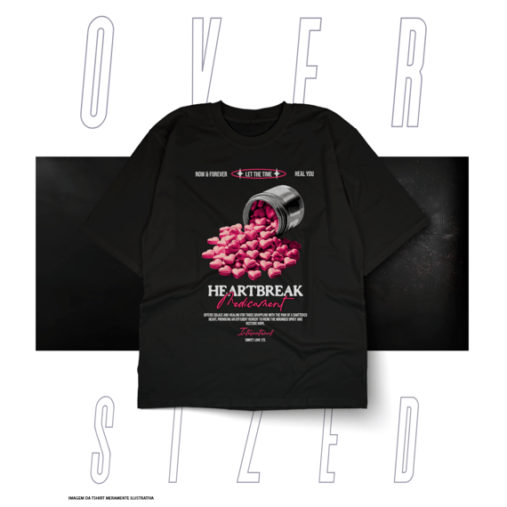 Oversized Básica Street Wear - Heart Break
