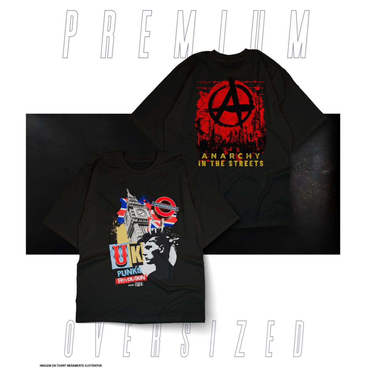 Nome do produto: Oversized Premium Street Wear - Uk Punk