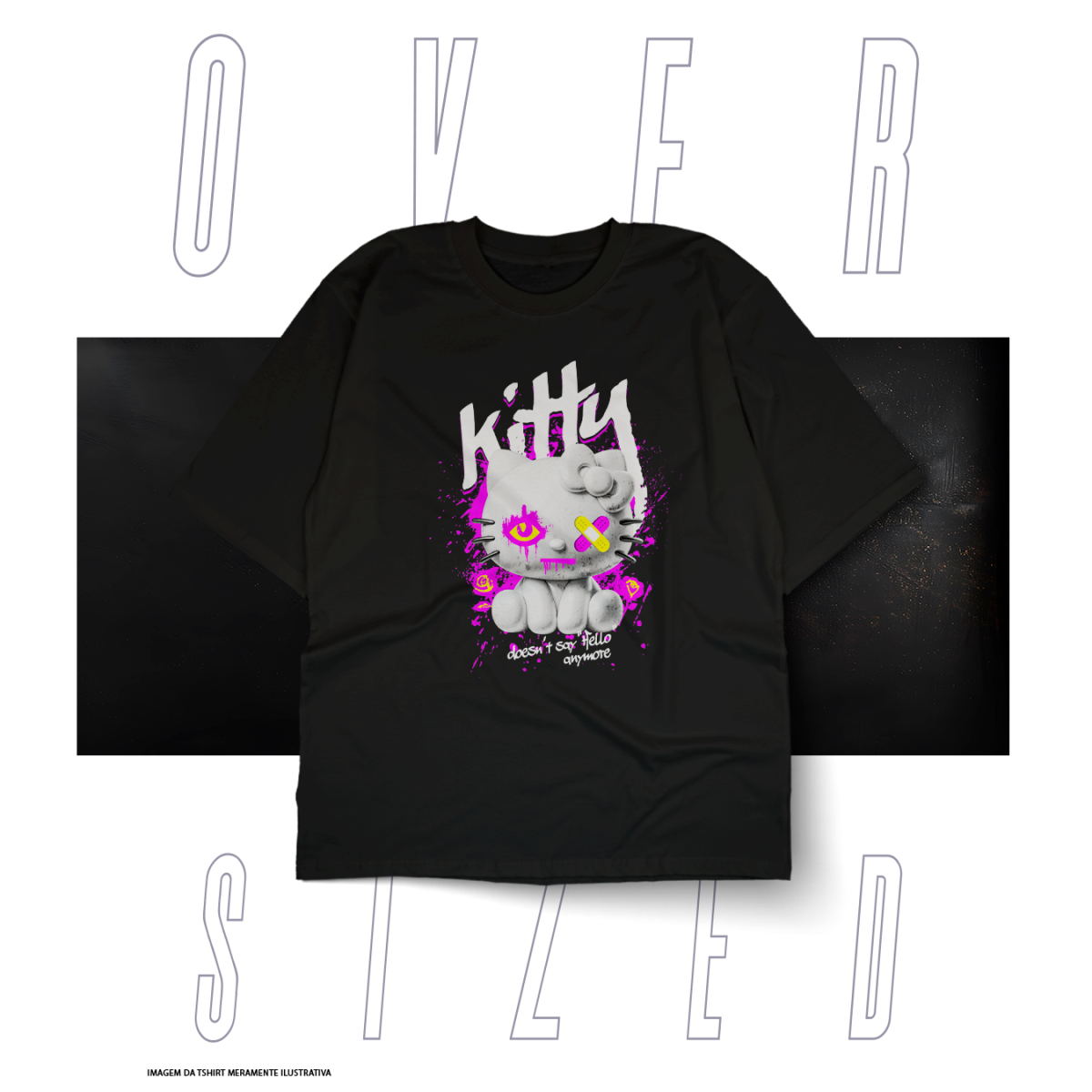 Nome do produto: Oversized Básica Street Wear - Kitty