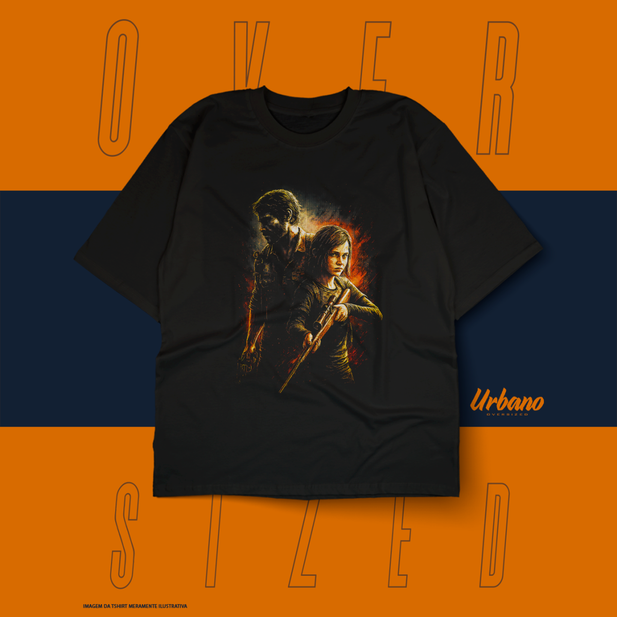 Nome do produto: Oversized Básica - Classic Games - The Last Of Us