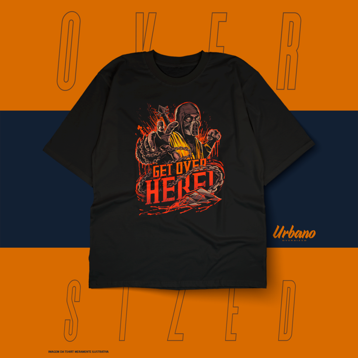 Nome do produto: Oversized Básica - Classic Games - Mortal Kombat 