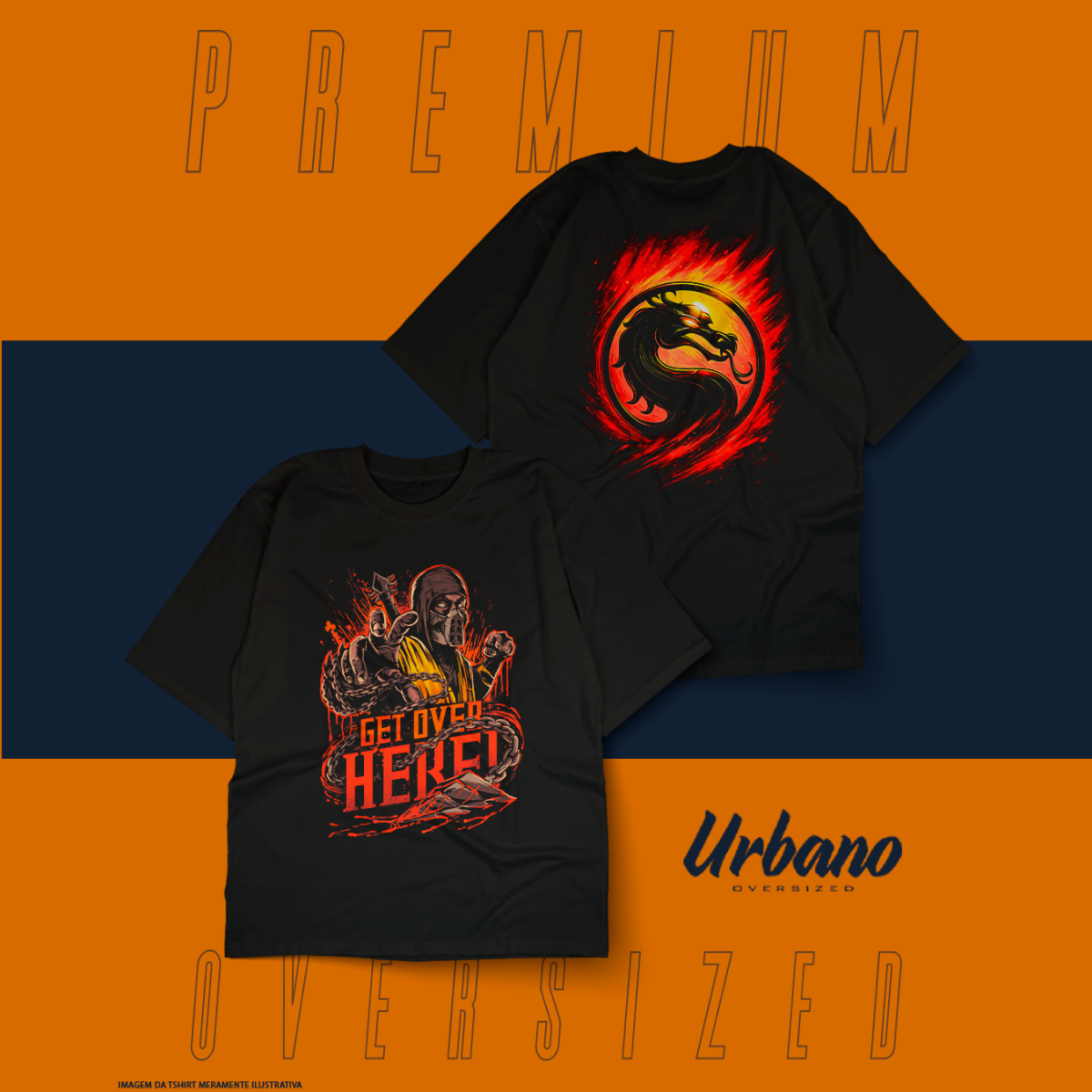 Nome do produto: Oversized Premium - Classic Games - Mortal Kombat 