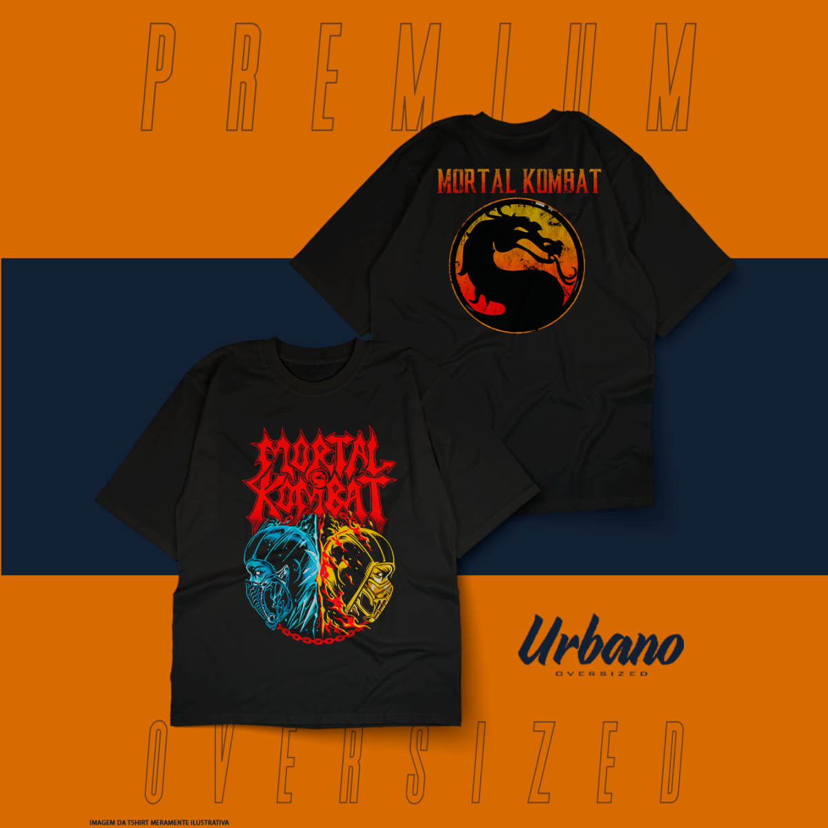 Nome do produto: Oversized Premium - Classic Games - Mortal Kombat 