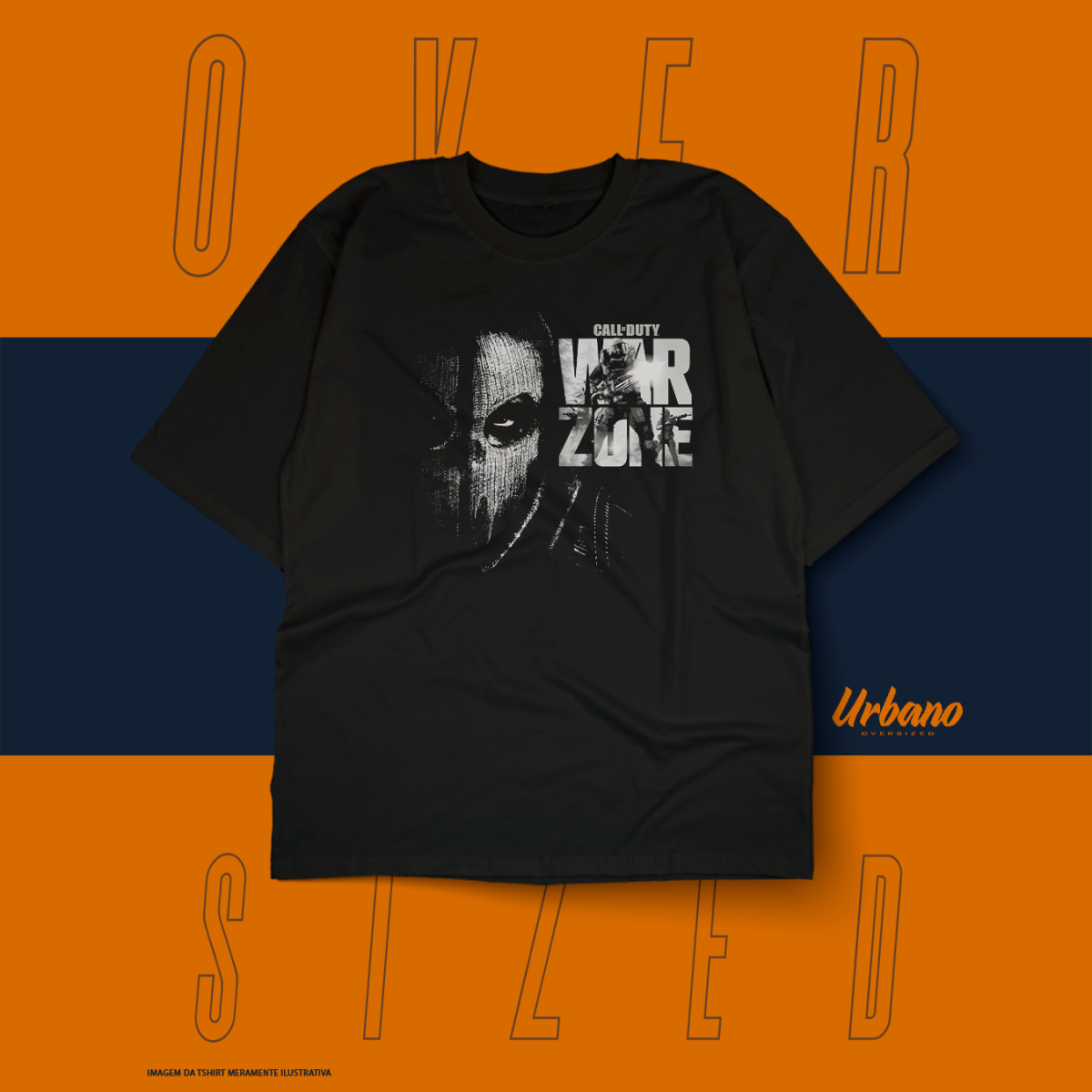 Nome do produto: Oversized Básica - Classic Games - Call Of Duty