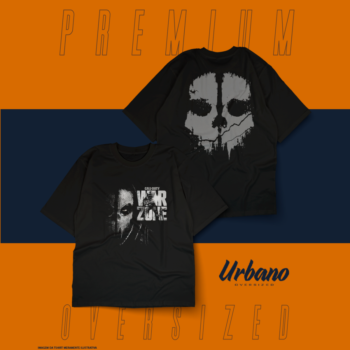 Nome do produto: Oversized Premium - Classic Games - Call Of Duty