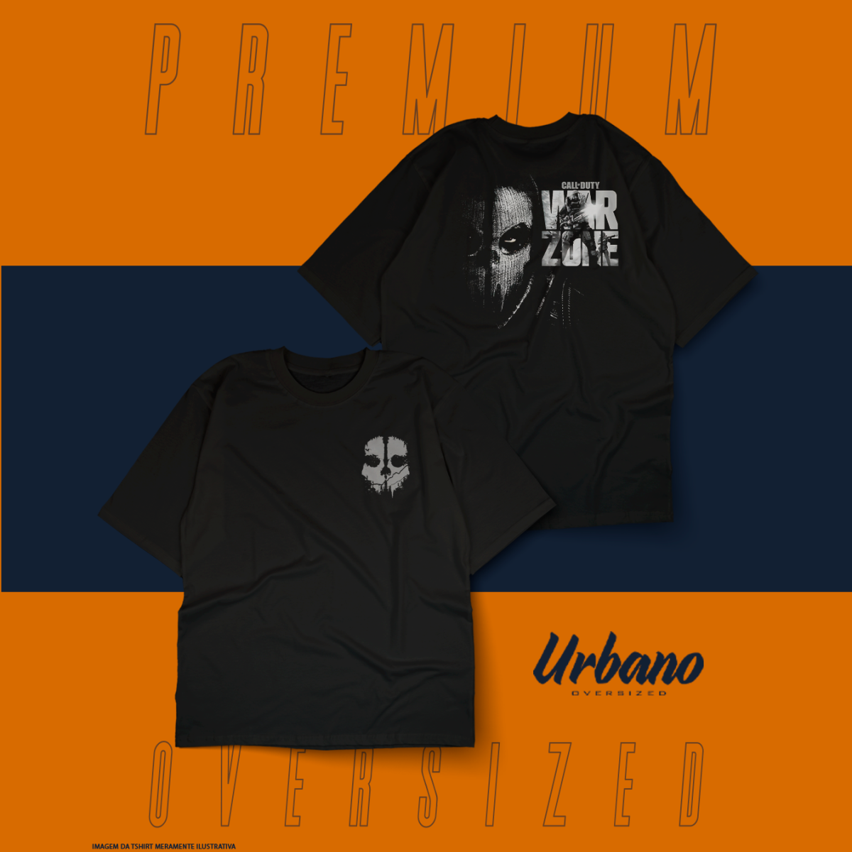 Nome do produto: Oversized Premium - Classic Games - Call Of Duty