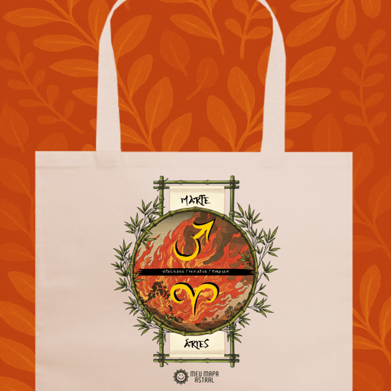 Ecobag Áries/Marte Ilustrada
