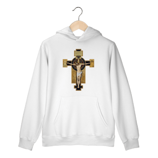 Nome do produto Moletom - Cruz com Medalha de São Bento - IESVS NAZARENVS REX IVDÆORVM