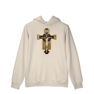 Nome do produto Moletom - Cruz com Medalha de São Bento - IESVS NAZARENVS REX IVDÆORVM
