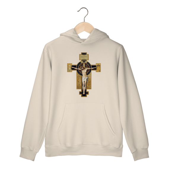 Moletom - Cruz com Medalha de São Bento - IESVS NAZARENVS REX IVDÆORVM