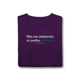 Nome do produtoNão sou antissocial, só prefiro cachorros