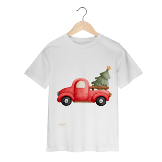 Nome do produto Camiseta Classic Infantil – Caminhonete de Natal