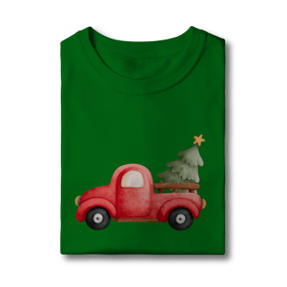 Nome do produto Camiseta Classic Infantil – Caminhonete de Natal