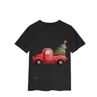 Nome do produto Camiseta Classic Infantil – Caminhonete de Natal