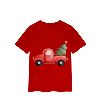 Nome do produto Camiseta Classic Infantil – Caminhonete de Natal