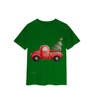 Nome do produto Camiseta Classic Infantil – Caminhonete de Natal