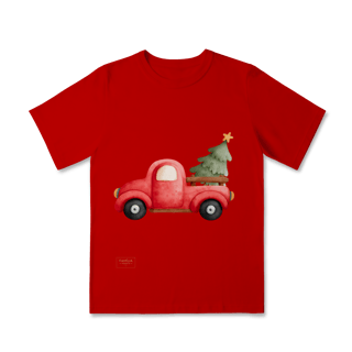 Nome do produto Camiseta Classic Infantil – Caminhonete de Natal