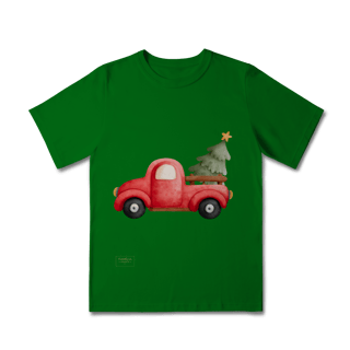 Nome do produto Camiseta Classic Infantil – Caminhonete de Natal