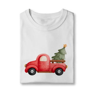 Nome do produto Camiseta Classic Infantil – Caminhonete de Natal